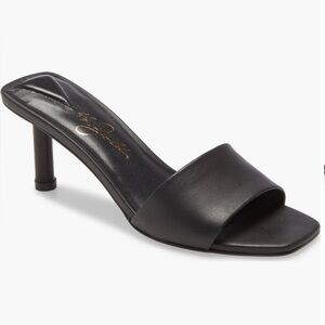 42 Gold Brand Black Open Toe Heels Size 9 NEVER WORN